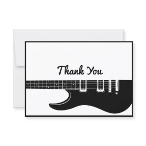 Guitar  thank you card