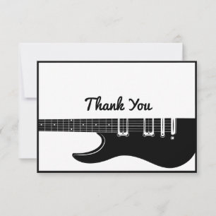 Guitar thank you card