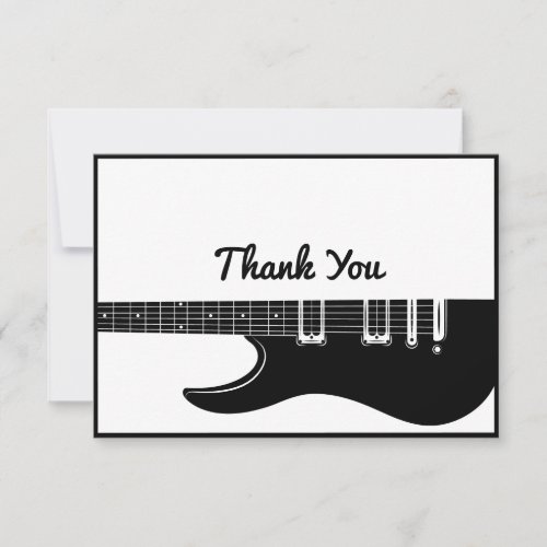 Guitar  thank you card