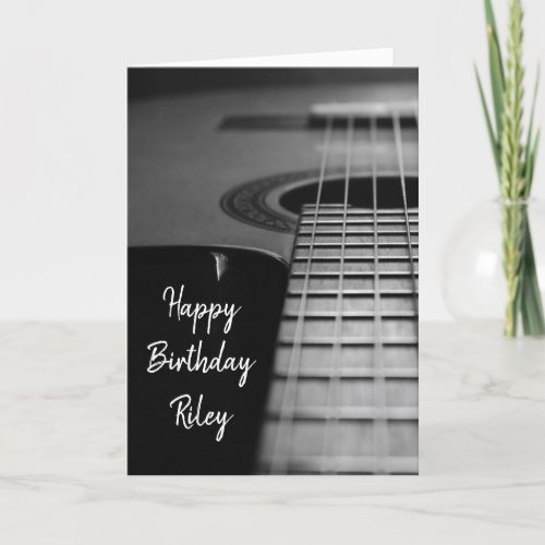 Guitar Themed Birthday Card