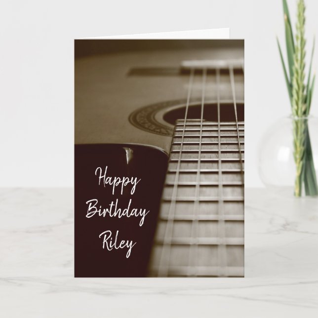 Guitar Themed Birthday Card (Front)
