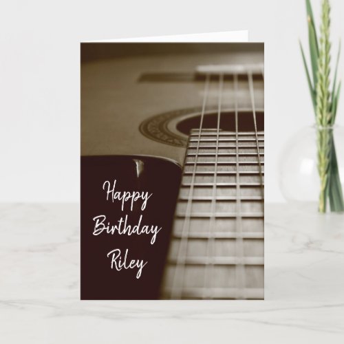 Guitar Themed Birthday Card