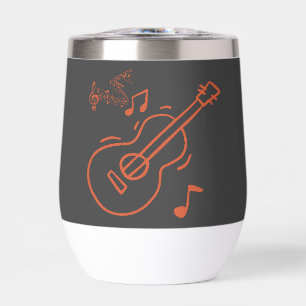 guitar thermal wine tumbler
