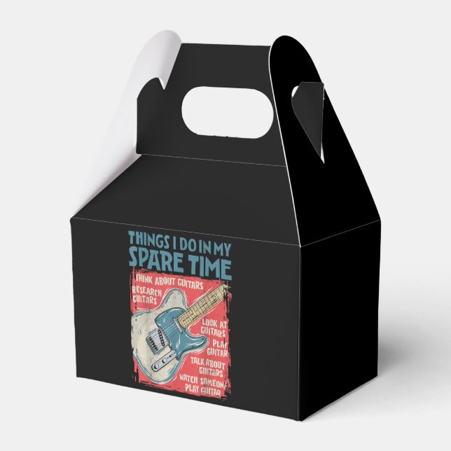 Guitar Things I Do In My Spare Time Funny Electric Favor Boxes (Front Side)