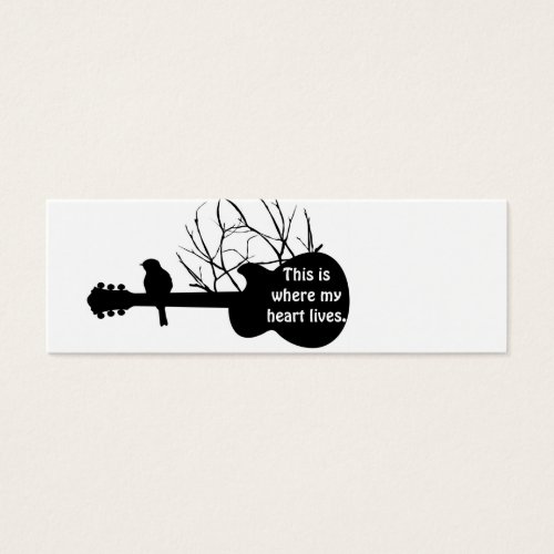 guitar, This is where my heart lives. Business Card