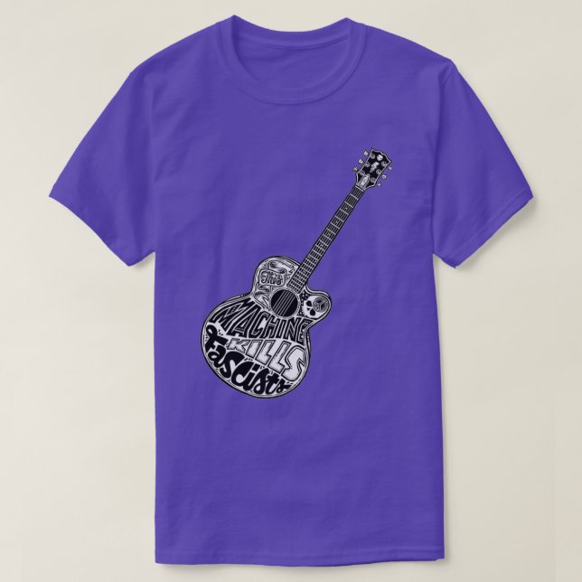 Guitar This Machine Kills Fascists T-Shirt (Design Front)