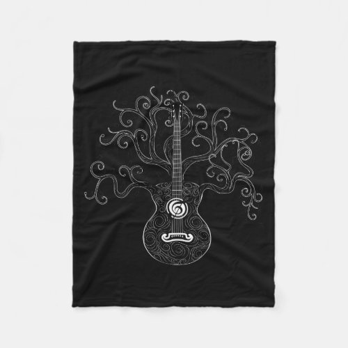 Guitar tree of life fleece blanket