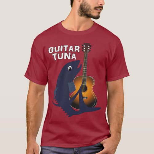 Guitar Tuna Funny Novelty Music Graphic T_Shirt