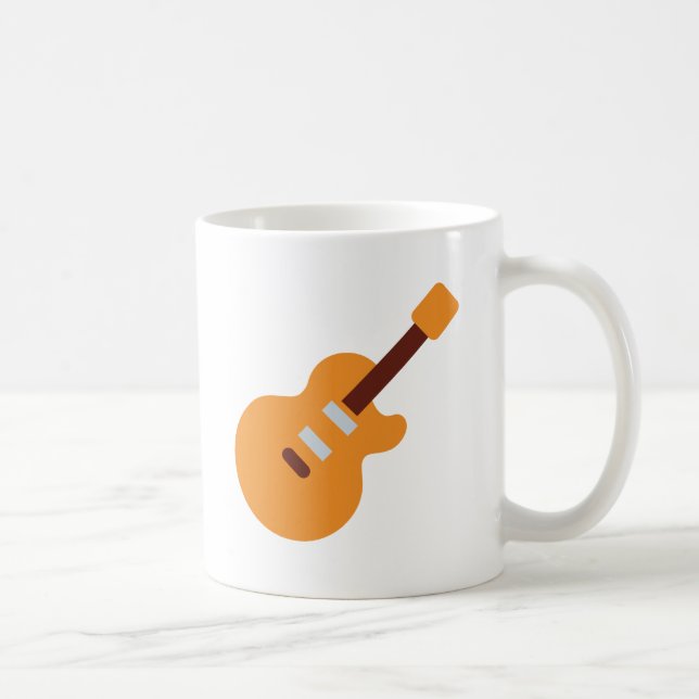 Guitar - Twitter Emoji Coffee Mug (Right)