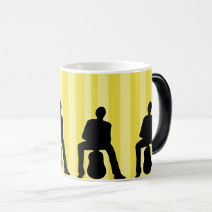 Guitar Vibes: Musician Man Silhouette Color Morph Mug
