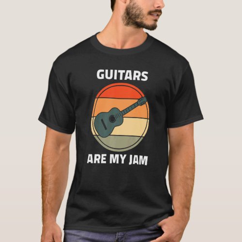 Guitar  Vintage Guitar Cool Retro Guitars Are My J T_Shirt