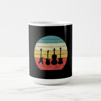 Guitar Vintage Retro Sunset Guitar Music Coffee Mug