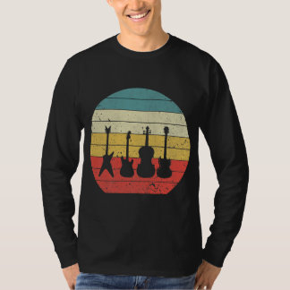 Guitar Vintage Retro Sunset Guitar Music Gift T-Shirt