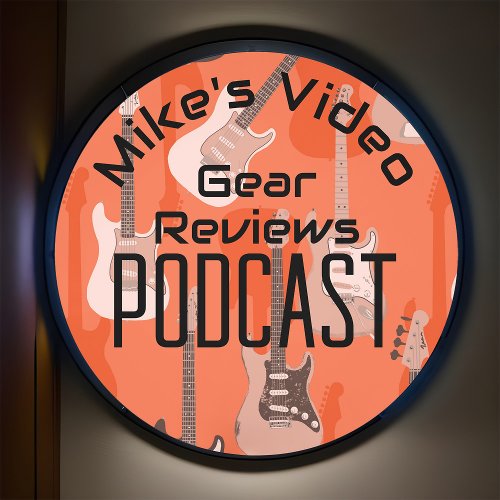 Guitar Vlogger Podcast Video Music Channel Host LED Sign