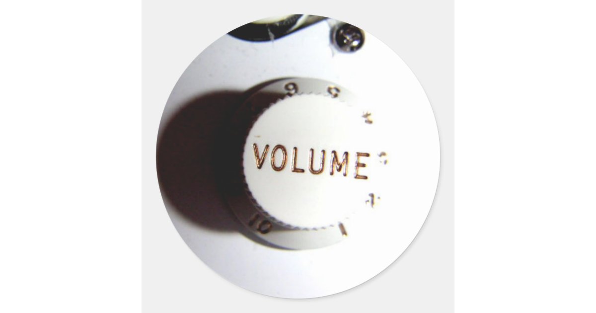Guitar Volume Knob Classic Round Sticker Zazzle