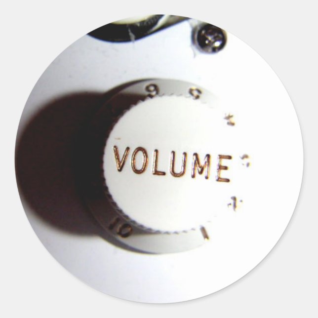 Guitar Volume Knob Classic Round Sticker (Front)