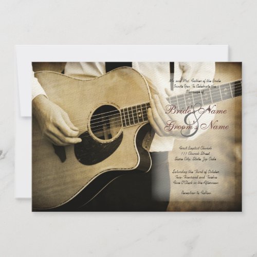 Guitar Wedding Invitation