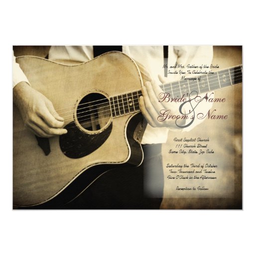 Guitar Wedding Invitations 9