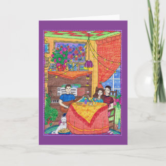 Guitar, Wine, Piano, Guitar Greeting Card