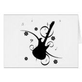 Guitar With Musical Notes (Front Horizontal)