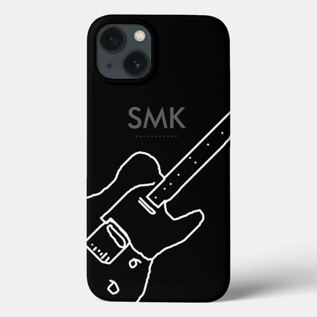 Guitar with Name Initials Case-Mate iPhone Case (Back)