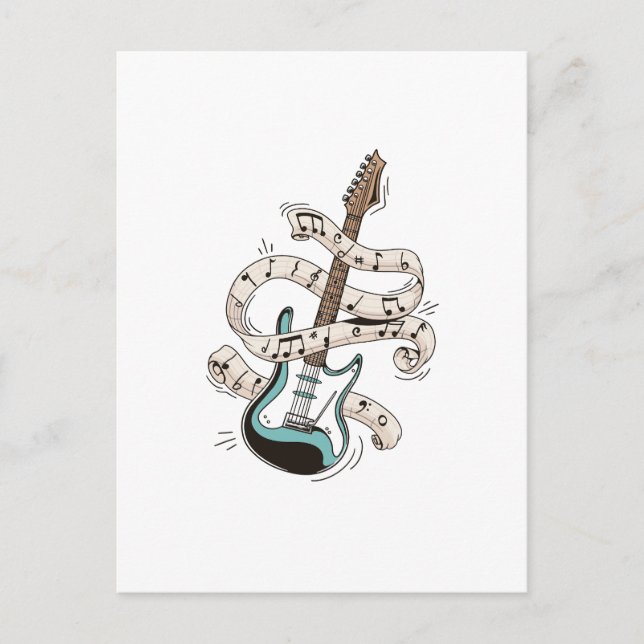 guitar with notes (Front)