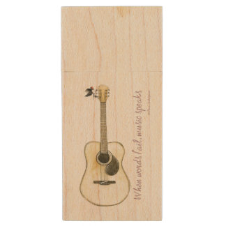 Guitar wood flash drive