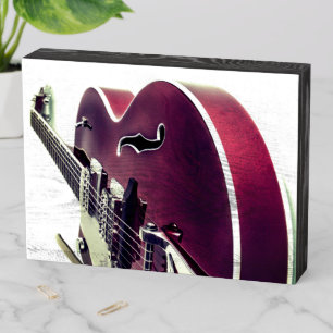 Guitar Wooden Box Sign