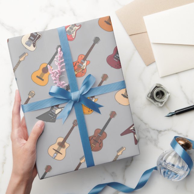 Guitar Wrapping Paper, Music Gift Wrap (Gifting)