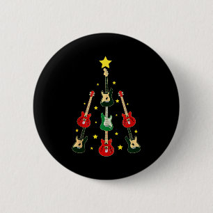 Guitar Xmas Tree Musical Guitar Lovers Guitarist C Button