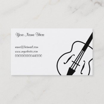 Guitar  Your Name Here  Business Card by prawny_black at Zazzle