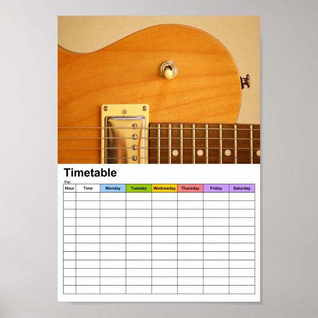 Guitarbody / Timetable Poster (Front)