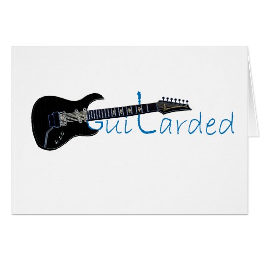 Guitarded Black Electric Guitar Cards (Front Horizontal)