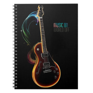guitare music on notebook
