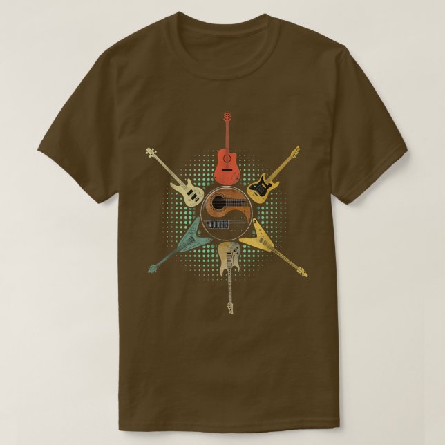 GuitarGuitar Lover Retro Style Gift For Guitarist  T-Shirt (Design Front)