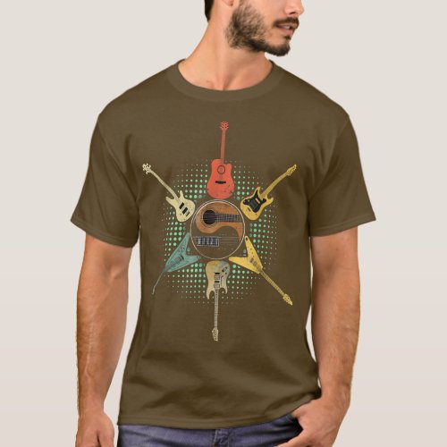 GuitarGuitar Lover Retro Style Gift For Guitarist  T_Shirt