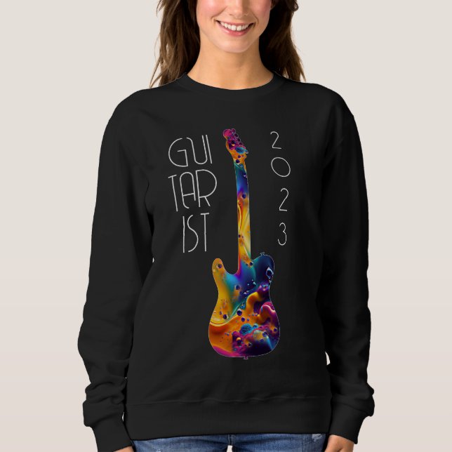 GUITARIST 2023 COLORFUL GUITAR BAND GIFT SWEATSHIRT (Front)