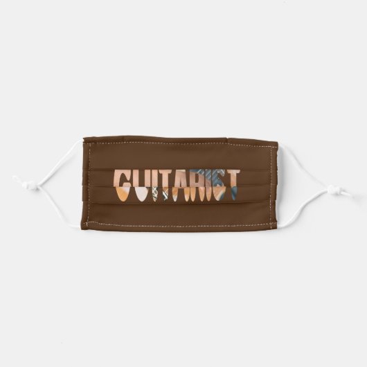 "Guitarist" Adult Cloth Face Mask (Front, Folded)