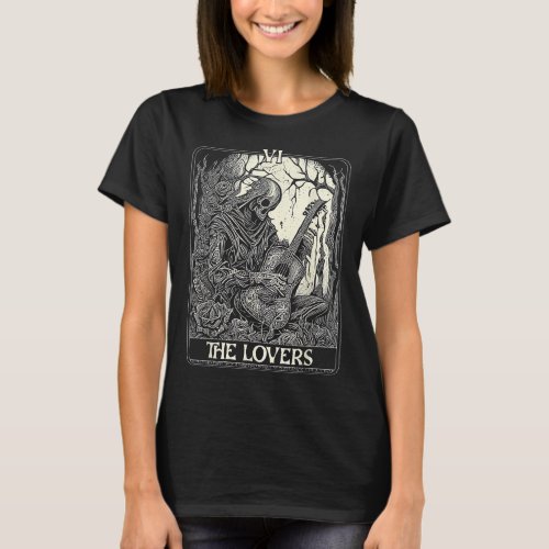 Guitarist And His Guitar The Lovers Tarot Card  T_Shirt