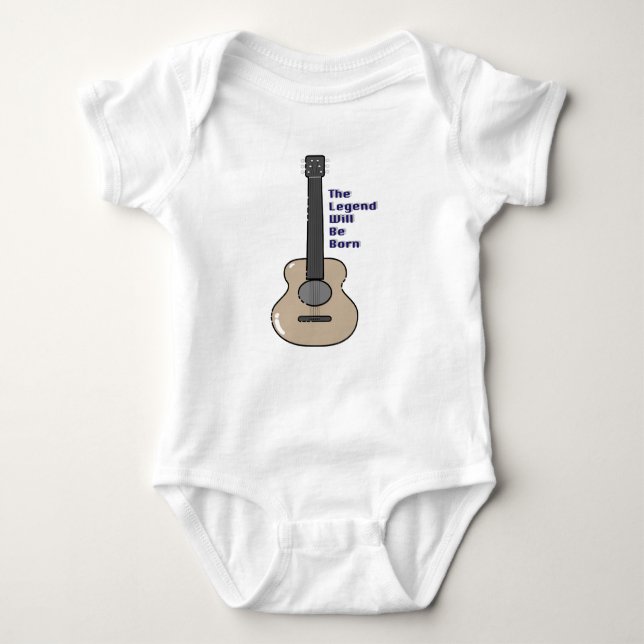Guitarist baby baby bodysuit (Front)