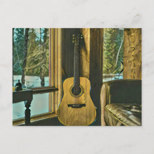 Guitarist birthday gift postcard