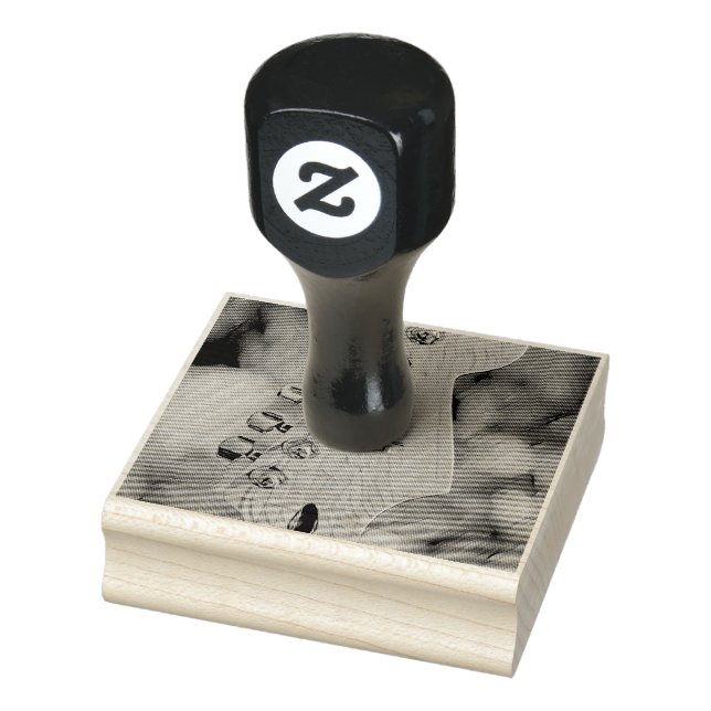 guitarist birthday gift rubber stamp (Stamp)