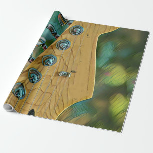 guitarist birthday gift wrapping paper