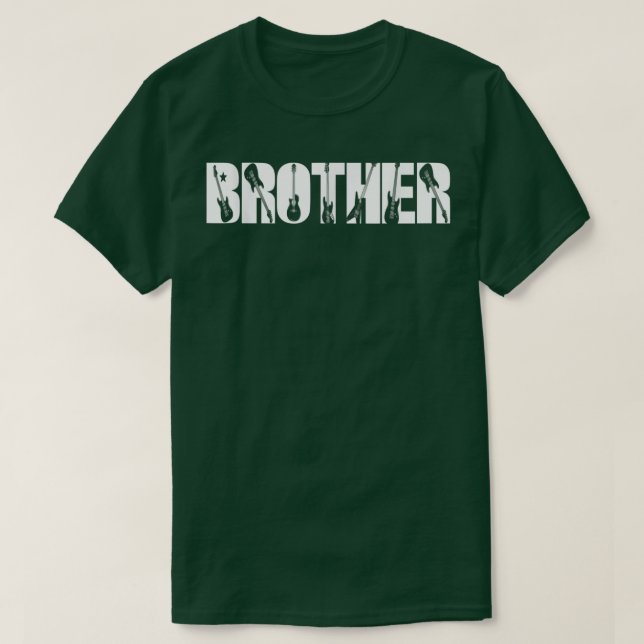 Guitarist Brother Funny Music Guitar Lover Fathers T-Shirt (Design Front)