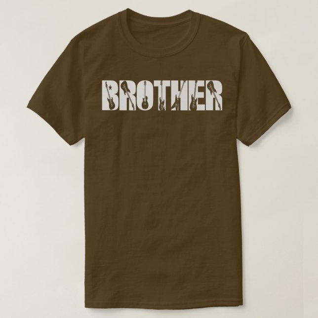 Guitarist Brother Funny Music Guitar Lover Fathers T-Shirt (Design Front)