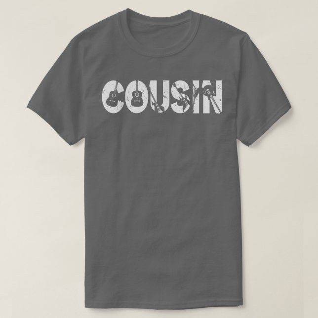 Guitarist Brother Sister Funny Cousin Music Guitar T-Shirt (Design Front)