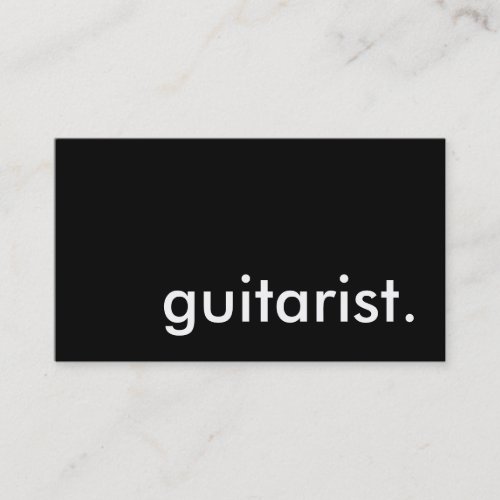 guitarist. business card