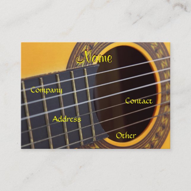 Guitarist Business Card (Front)