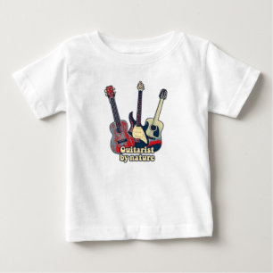 Guitarist by nature. vintage colorful guitars baby T-Shirt