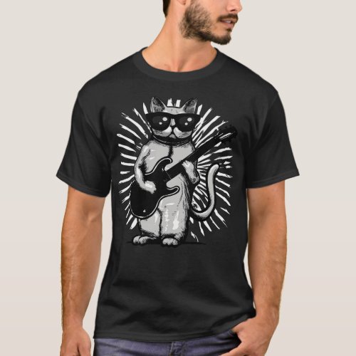 Guitarist Cat T_Shirt